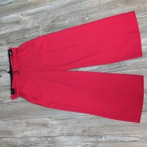 C by One Red Pull On Belted Gaucho Pants XS NWT